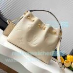 Copy L--V M25342 White Embossed Bundle Handbag 